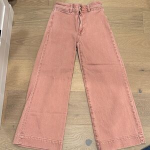 Faherty Wide Leg Women's Jeans in Dusty Rose
